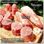 Beef CHUCK TENDER Wagyu Tokusen marbling <=5 aged chilled minimum order 1 carton +/- 10kg of 4packs 2pcs/pack (price/kg) PREORDER 3-7 days notice